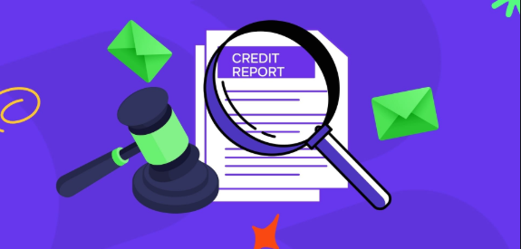 Image of a gavel and credit report with lens illustrating how to learn credit repair