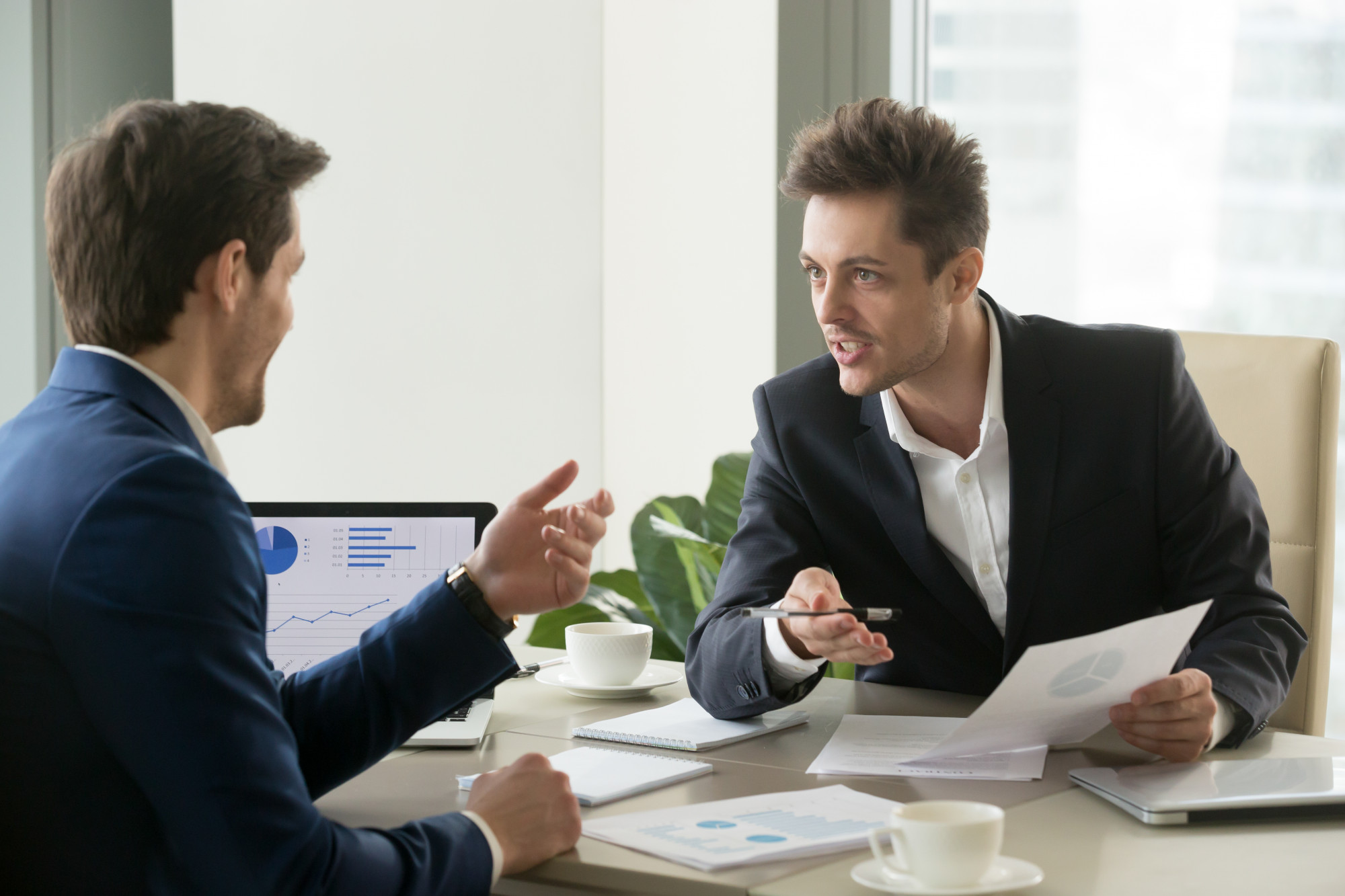 A credit repair specialist trying to overpromise results to his client.