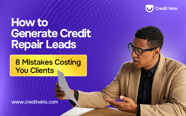 A man looking looking at a paper with a disappointed look wondering why he didn' generate credit repair leads