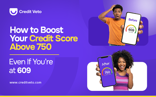 Before and after of a boy and girl reflecting how one can boost their credit score above 750