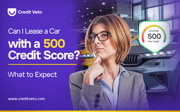 Image of a corporately dressed lady wondering if she can Can I Lease a Car with a 500 Credit Score?"