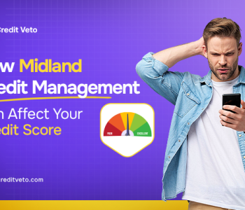 Image of a man looking at his credit report on his phone and wondering how midland credit management