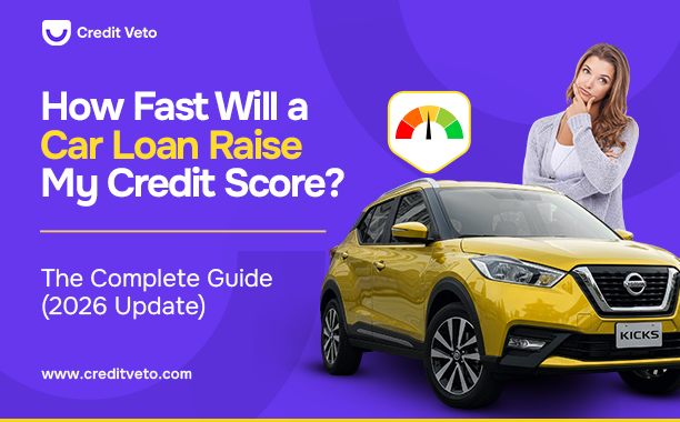 A lady stirring at a car and wondering "How Fast Will a Car Loan Raise My Credit Score?"