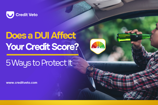 Image of a man drinking alcohol while driving illustrating how Does a DUI Affect Your Credit Score